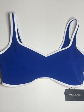 Abercrombie & Fitch YPB Blue with White Trim Women’s Sports Bra